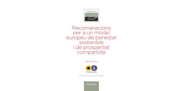 Recomanacions per a un model europeu de benestar sostenible i de prosperitat compartida