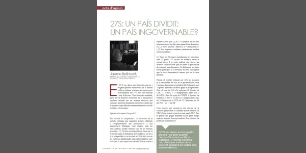 27S: un país dividit; un país ingovernable?