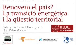 Renovem el país? La transició energètica i la qüestió territorial