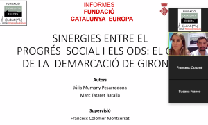 Sinergias entre el progreso social y los ODS: El caso de la demarcación de Girona