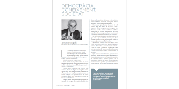 Democràcia, coneixement, societat
