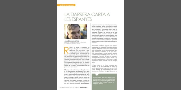 La darrera carta a les Espanyes