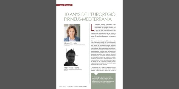 10 anys de l'Euroregió Pirineus-Mediterrània